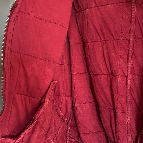Free People Red Dolman Quilted Jacket Size XS - Picture 5 of 7